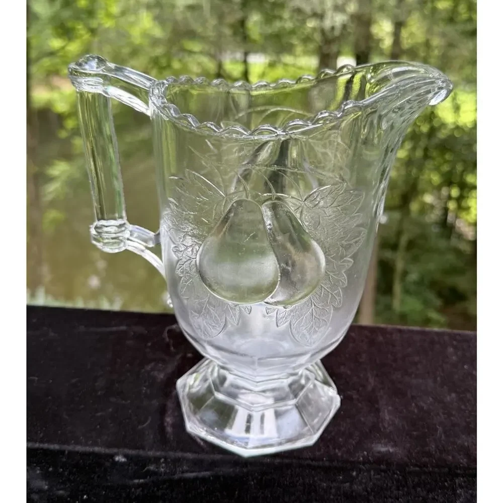 Jeannette Glass- Adams Baltimore Pear Depression Glass Clear Creamer